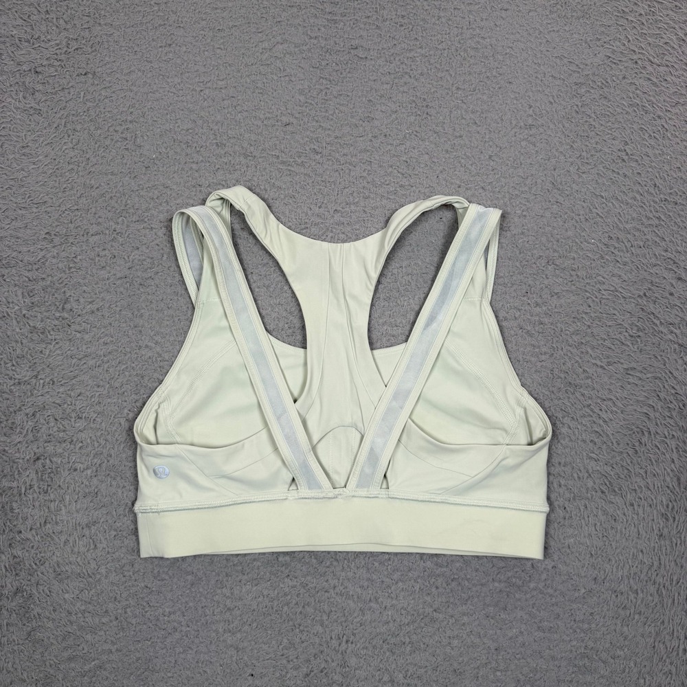 Lululemon Mint Green Multi Strap Racerback Sports Bra Size 8 W2BSJS - Picture 2 of 9